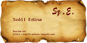 Széll Edina névjegykártya