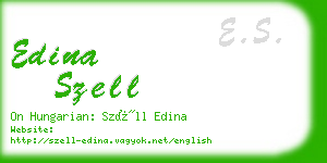 edina szell business card